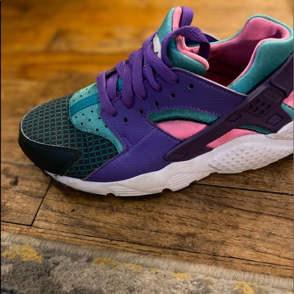 Rare Nike Air Huarache Run Ultra Now Bq7096-300 Multicolor Running Shoes - Picture 2 of 5